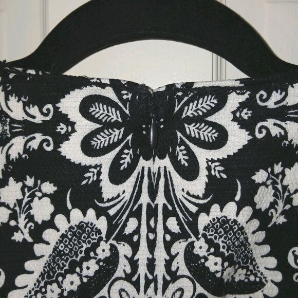 Antonio Melani Black White Damask Floral Sheath Dress Women’s Size 2 Career - Picture 8 of 14